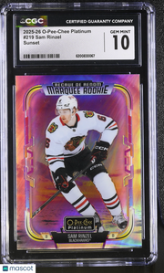 2025-26 O-Pee-Chee Platinum Sam Rinzel Sunset Rookie #219 CGC 10 Blackhawks