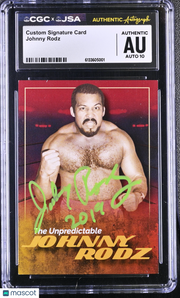 Custom Card Signature Card Johnny Rodz Auto Autograph  CGC Authentic JSA