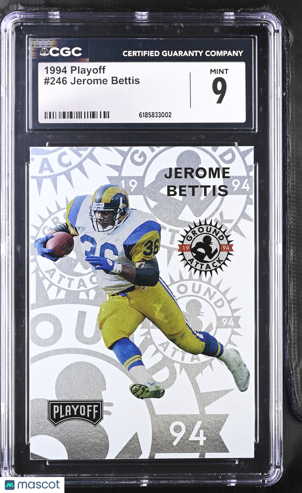1994 Playoff Jerome Bettis #246 CGC 9