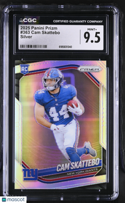 2025 Panini Prizm Cam Skattebo Silver Rookie #363 CGC 9.5 New York Giants