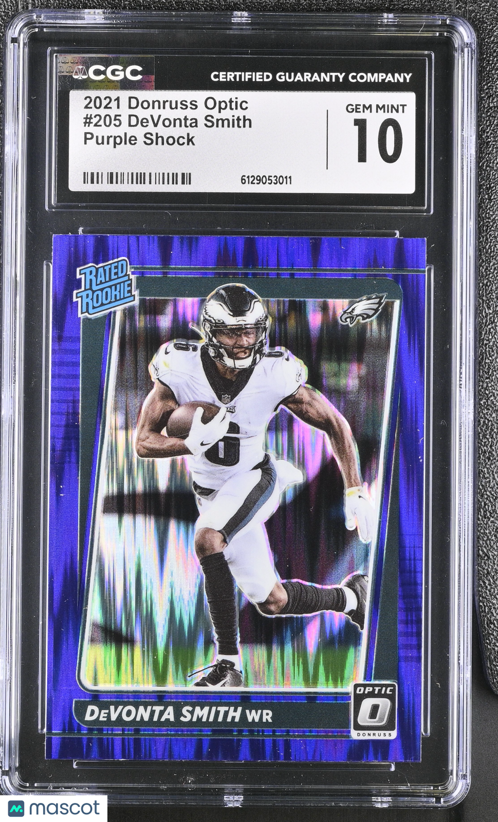 2021 Donruss Optic DeVonta Smith Purple Shock Rookie #205 CGC 10 Eagles