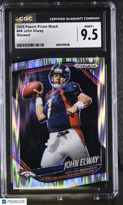 2025 Panini Prizm Black John Elway Skewed /249 #49 CGC 9.5 Denver Broncos