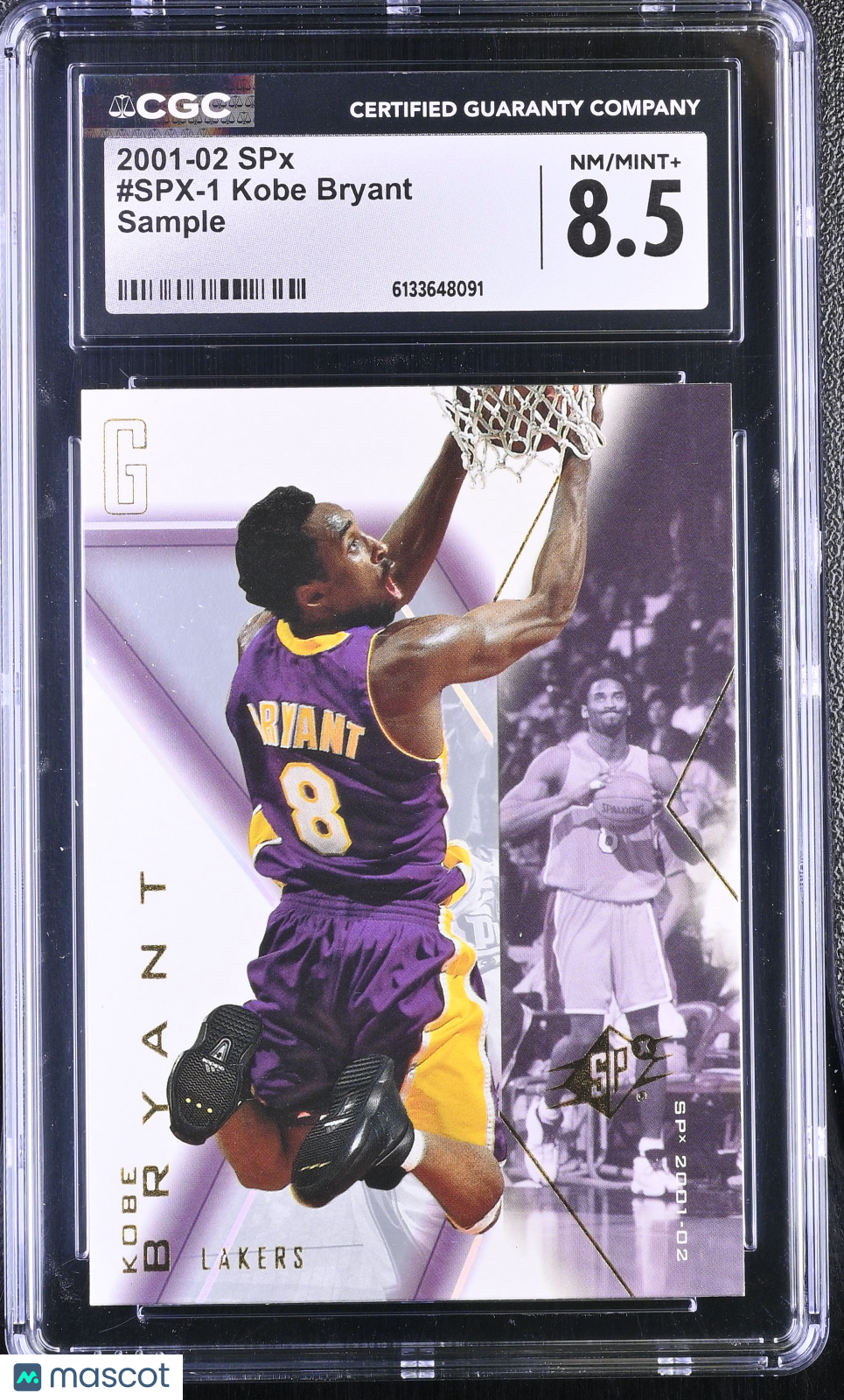 2001-02 SPX Kobe Bryant Sample #SPX-1 CGC 8.5 Los Angeles Lakers