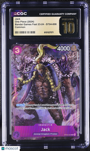 2024 One Piece Bandai Games Fest 23-24 Jack CGC 10 #ST04-008 Pristine