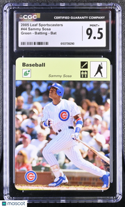 2005 Leaf Sportscasters Sammy Sosa Green - Batting - Bat /40 #44 CGC 9.5 Cubs