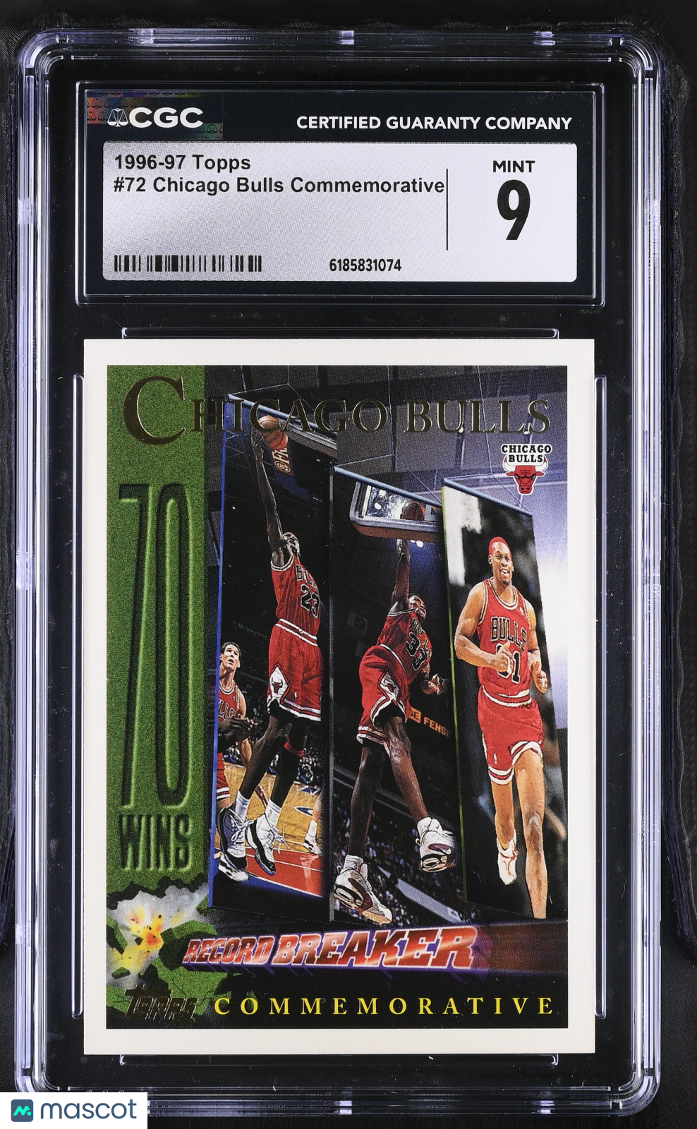 1996-97 Topps Chicago Bulls Commemorative #72 CGC 9