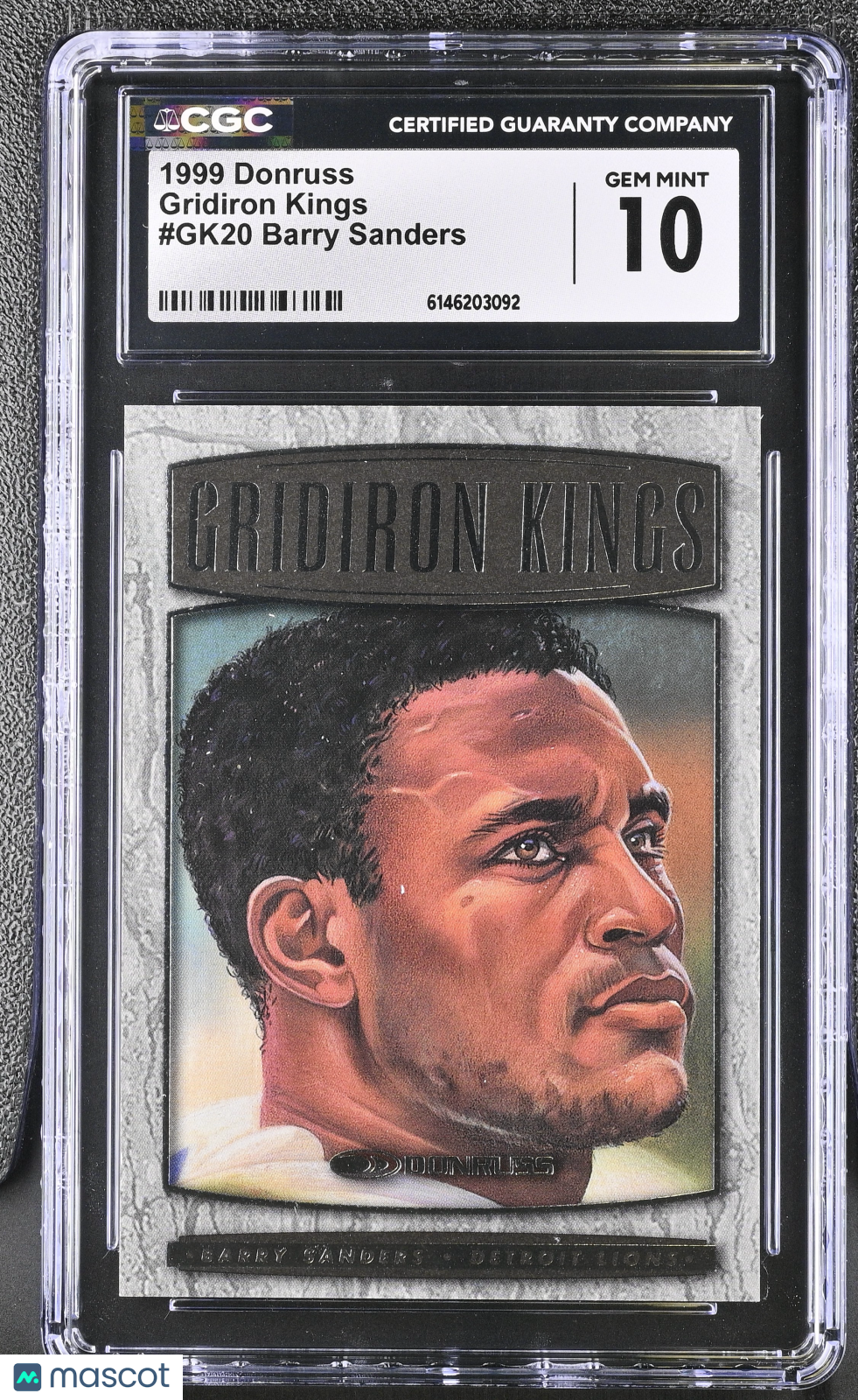 1999 Donruss Barry Sanders 2453/5000 Gridiron Kings #GK20 CGC 10 Detroit Lions