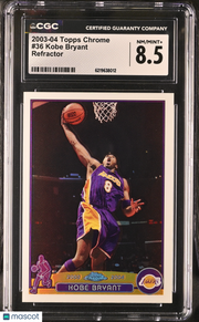 2003-04 Topps Chrome Kobe Bryant Refractor #36 CGC 8.5 Los Angeles Lakers