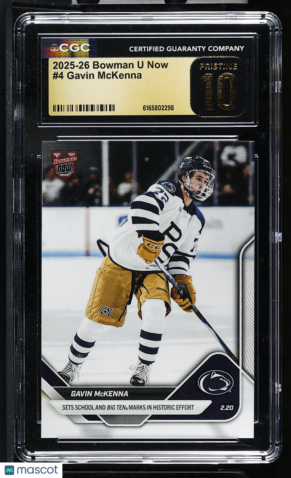 2025-26 Bowman U Now Gavin McKenna Rookie #4 CGC 10 Pristine Penn State