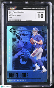 2019 Panini Illusions Daniel Jones Blue Rookie Retail #2 CGC 10 New York Giants