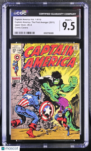 2011 Upper Deck Captain America: The First Avenger 110 #C-4 Comic Covers CGC 9.5