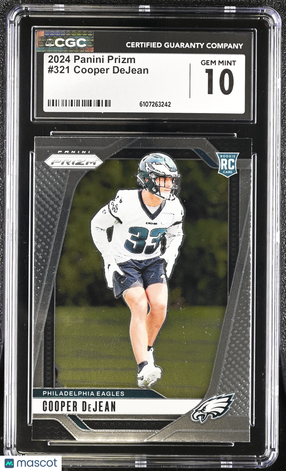 2024 Panini Prizm Cooper DeJean Rookie #321 CGC 10 Philadelphia Eagles