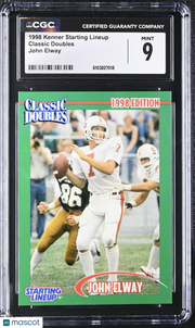 1998 Kenner Starting Lineup John Elway Classic Doubles CGC 9 Denver Broncos