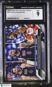 2024 Topps Now Olympic Games Kevin Durant LeBron James Stephen Curry #26 CGC 9