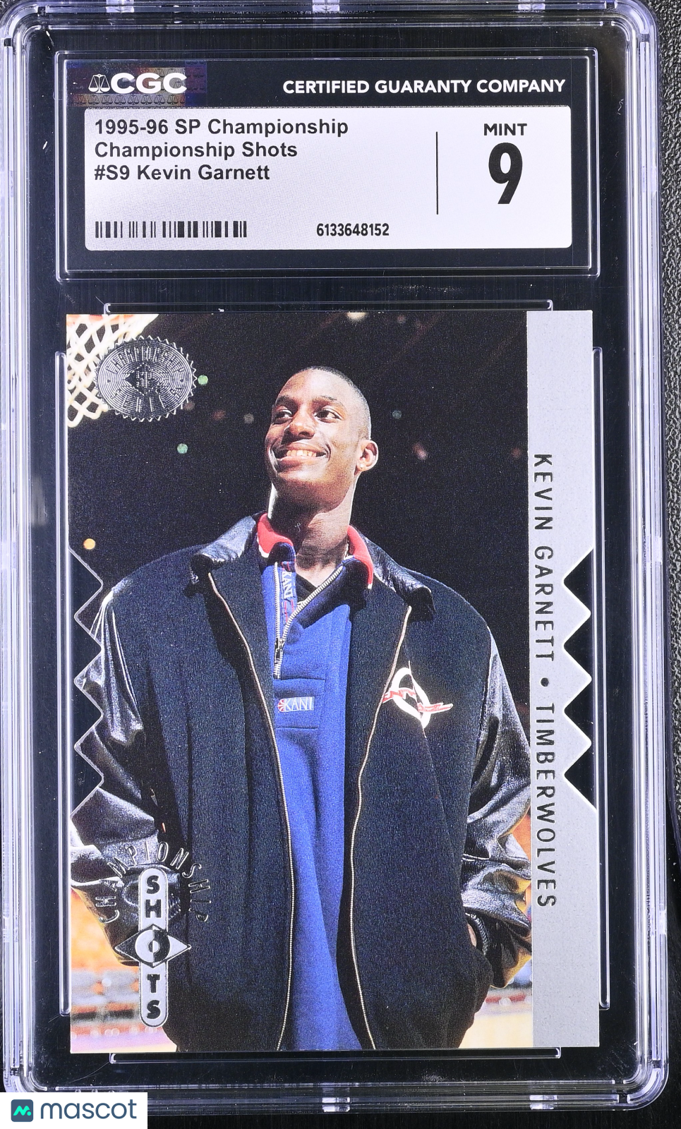 1995-96 SP Championship Kevin Garnett Rookie Shots #S9 CGC 9 Timberwolves
