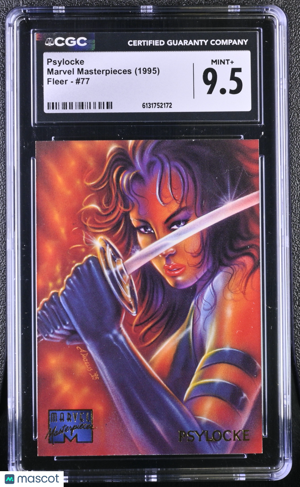 1995 Fleer Marvel Masterpieces Psylocke #77 CGC 9.5