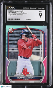 2023 Bowman Draft Roman Anthony Aqua/Pink Gradient /199 #BD-112 CGC 9 Red Sox