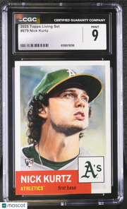 2025 Topps Living Set Nick Kurtz #879 CGC 9