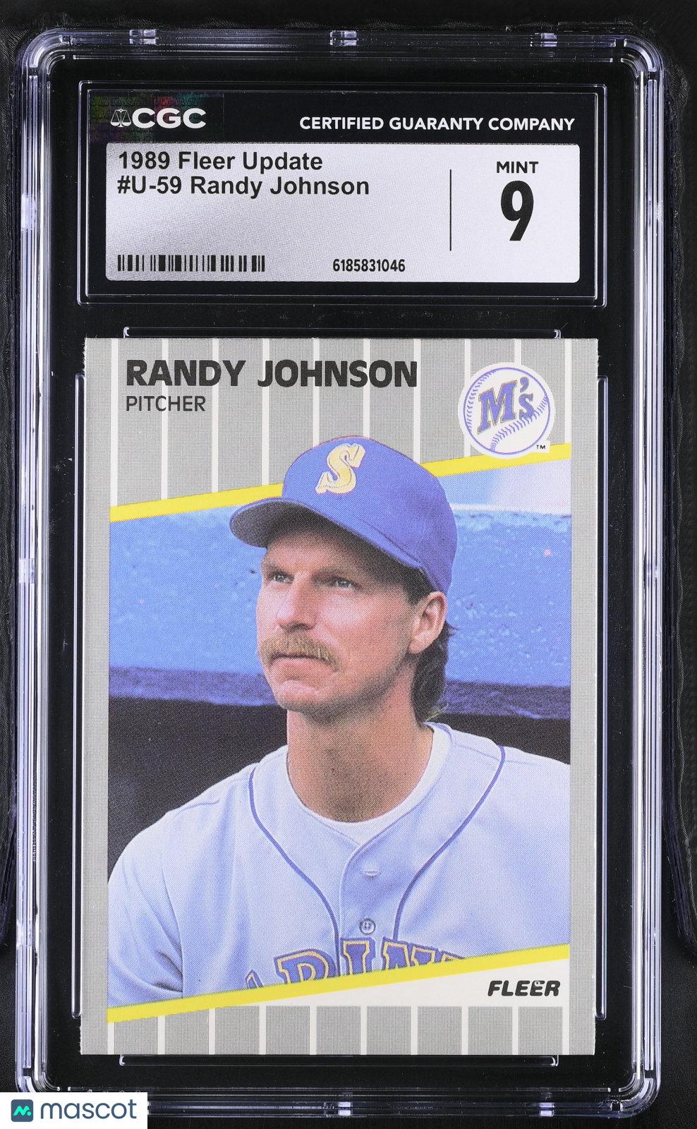 1989 Fleer Update Randy Johnson Rookie #U-59 CGC 9 Seattle Mariners