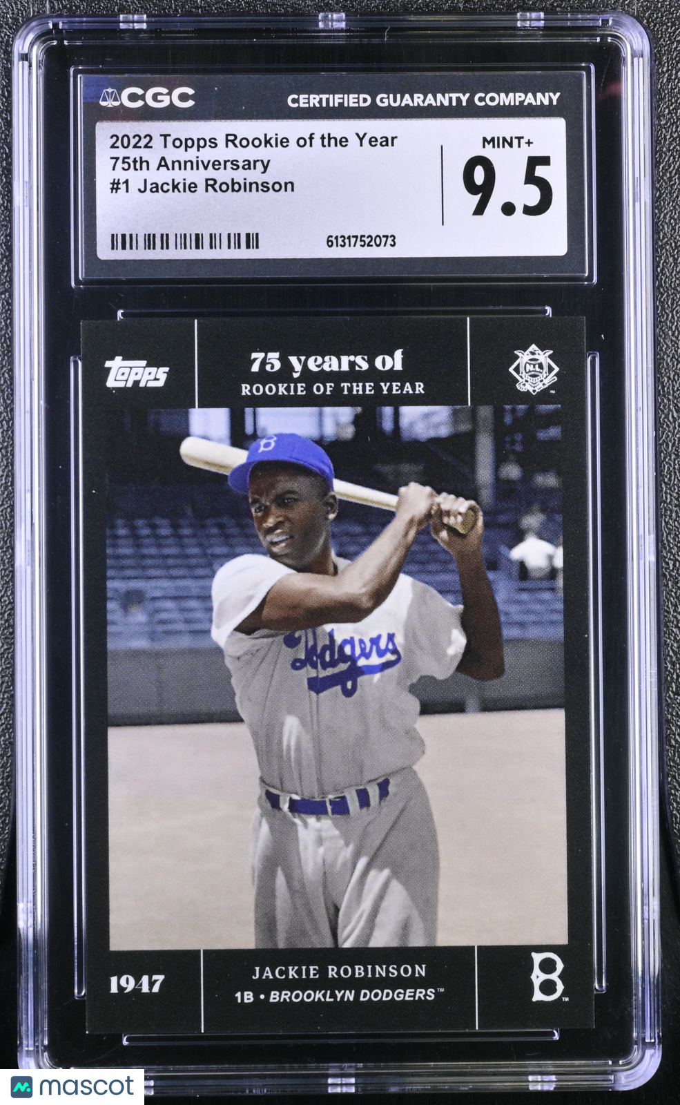 2022 Topps Rookie Of The Year Jackie Robinson 75th Anniversary 1 CGC 9.5 Dodgers