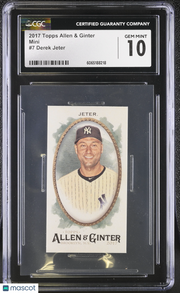 2017 Topps Allen & Ginter Derek Jeter Mini #7 CGC 10 New York Yankees