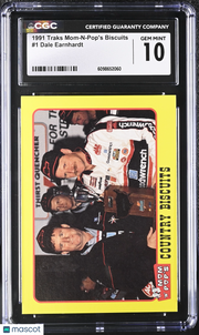 1991 Traks Mom-N-Pop's Biscuits Dale Earnhardt #1 CGC 10