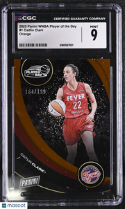 2025 Panini WNBA Player Of The Day Caitlin Clark Orange /199 #1 CGC 9 Fever