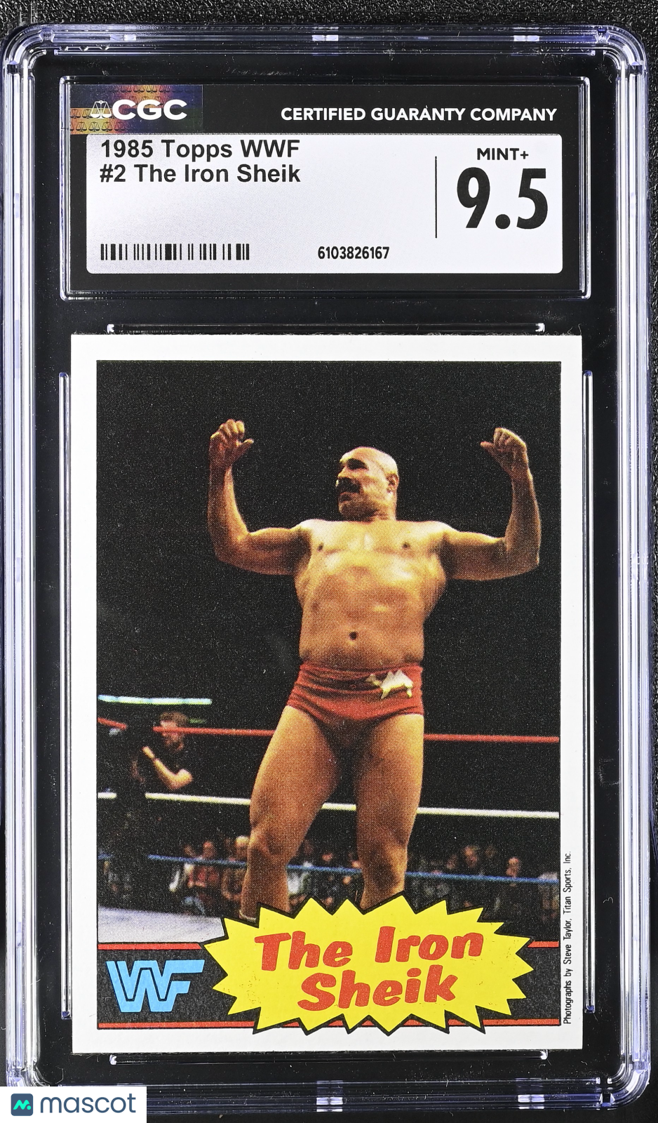 1985 Topps WWF The Iron Sheik #2 CGC 9.5