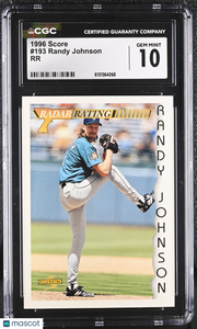 1996 Score Randy Johnson RR #193 CGC 10 Seattle Mariners