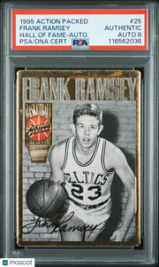1995 Action Packed Hall Of Fame Frank Ramsey Autograph #25 PSA Authentic Celtics