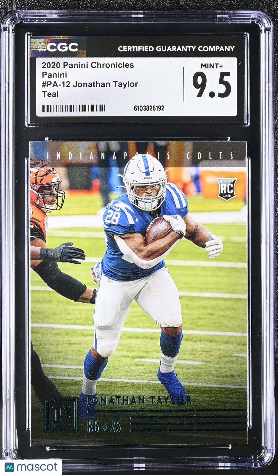 2020 Panini Chronicles Jonathan Taylor Teal Rookie Panini #PA-12 CGC 9.5 Colts