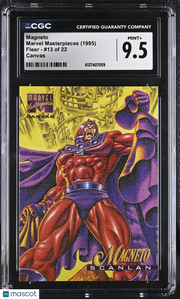 1995 Fleer Marvel Masterpieces Magneto #13 of 22 Canvas CGC 9.5