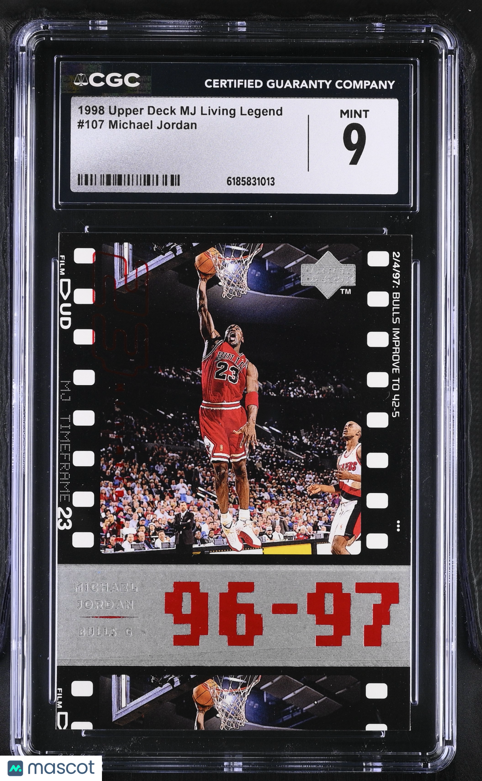 1998 Upper Deck MJ Living Legend Michael Jordan #107 CGC 9 Chicago Bulls