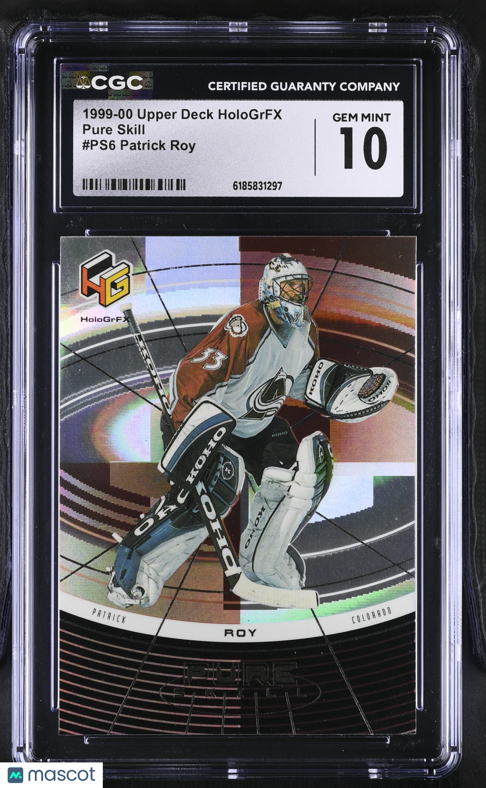 1999-00 Upper Deck Hologrfx Patrick Roy Pure Skill #PS6 CGC 10 Avalanche
