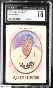 2017 Topps Allen & Ginter Jackie Robinson Hot Box Foil #152 CGC 10 Dodgers