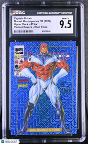 2024 Marvel Masterpieces '92 Captain Britain #15-V Variant Blue Traxx CGC 9.5
