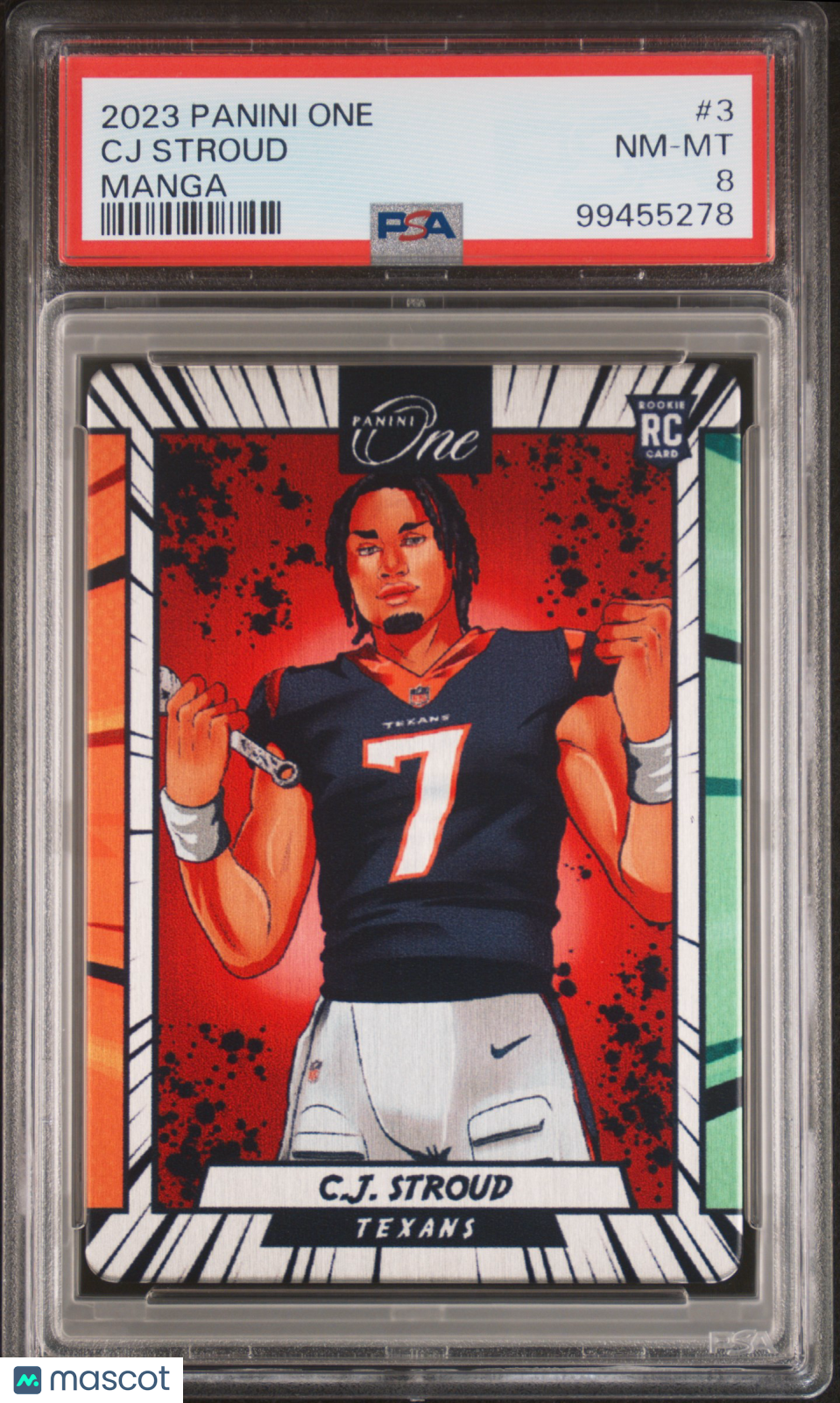 2023 Panini One Color Manga CJ Stroud Rookie #3 PSA 8 Houston Texans
