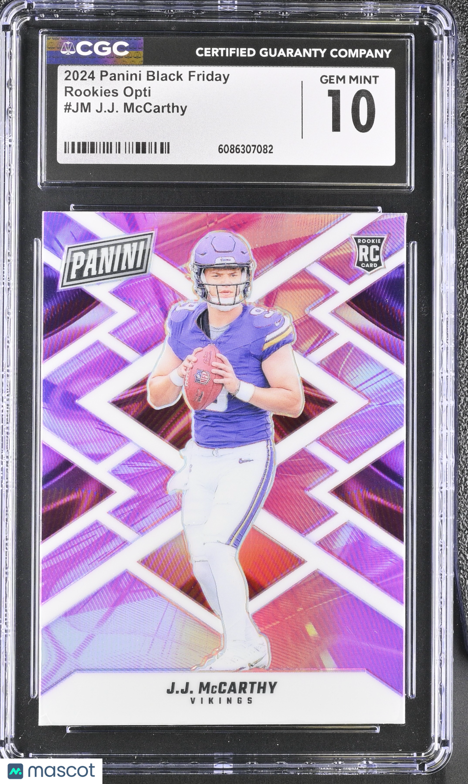 2024 Panini Black Friday JJ McCarthy Rookies Opti /199  #JM CGC 10 Vikings