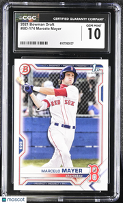2021 Bowman Draft Marcelo Mayer Rookie #BD-174 CGC 10 Boston Red Sox