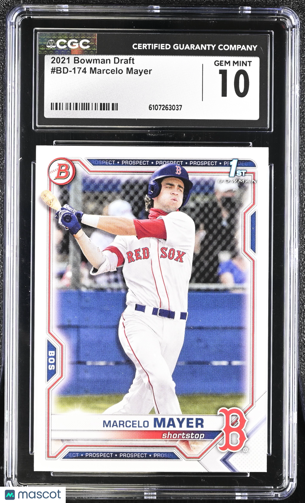 2021 Bowman Draft Marcelo Mayer Rookie #BD-174 CGC 10 Boston Red Sox