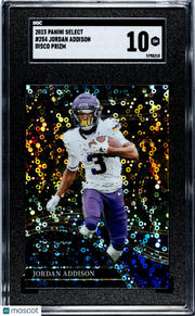 2023 Panini Select Jordan Addison Disco Prizm Rookie #254 SGC 10 Vikings