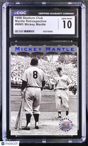 1996 Stadium Club Mickey Mantle Mantle Retrospective #MM5 CGC 10 Yankees