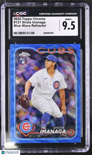 2024 Topps Chrome Shota Imanaga Blue Wave Refractor /76 #121 CGC 9.5 Cubs
