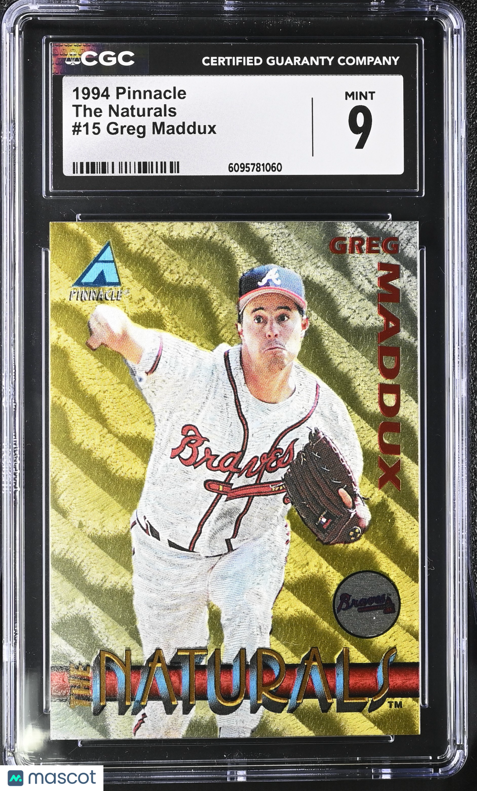 1994 Pinnacle Greg Maddux The Naturals #15 CGC 9 Atlanta Braves