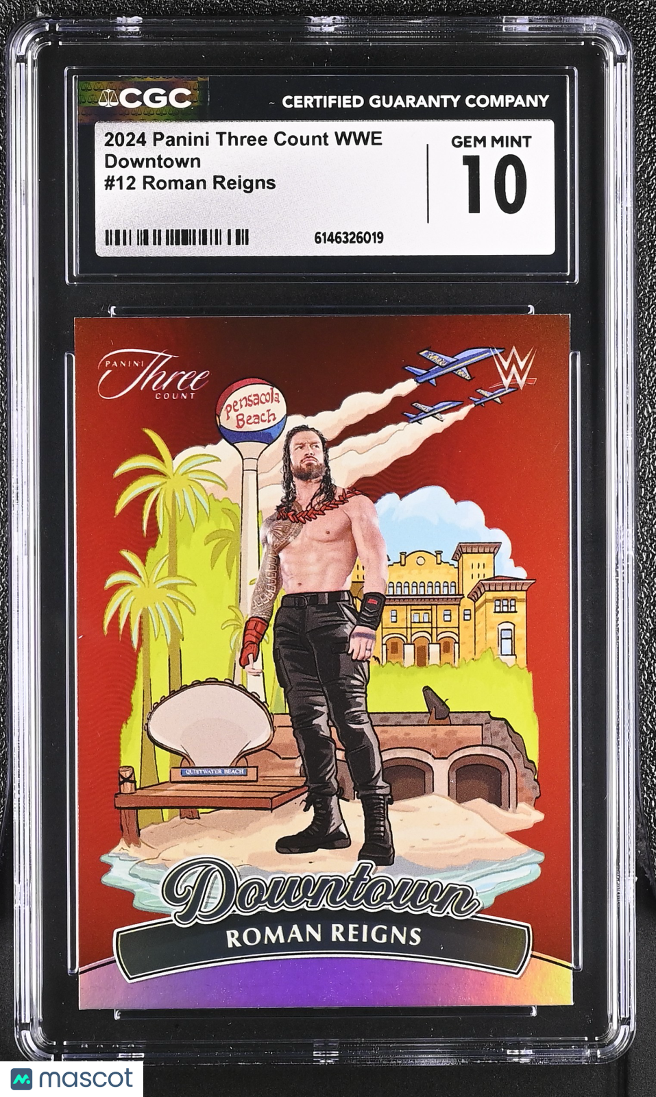 2024 Panini Three Count WWE Roman Reigns Downtown #12 CGC 10
