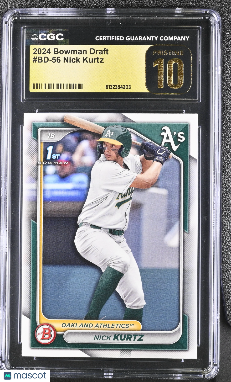2024 Bowman Draft Nick Kurtz Rookie #BD-56 CGC 10 Pristine Athletics