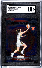 2024 Panini Prizm Wnba Caitlin Clark Fireworks Rookie #13 SGC 10 Indiana Fever