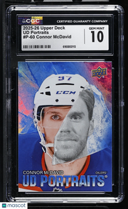 2025-26 Upper Deck Connor McDavid UD Portraits #P-60 CGC 10 Edmonton Oilers