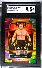 2022 Panini Select Wwe Brock Lesnar Tie Dye Prizm /25 #5 SGC 9.5