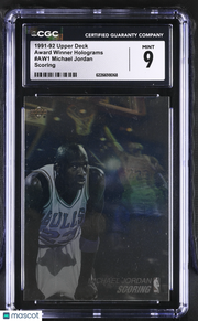 1991-92 Upper Deck Michael Jordan Scoring Award Winner Holograms #AW1 CGC 9